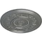 Ekena Millwork Marseille Ceiling Medallion (Fits Canopies up to 4 1/4"), Hand-Painted Silver, 16 1/8"OD x 5/8"P CM16MASLS - alternate 2